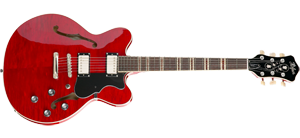 hofner veryting guitar in red