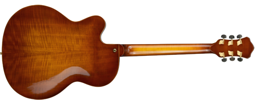 back of hofner archtop guitar, new president model